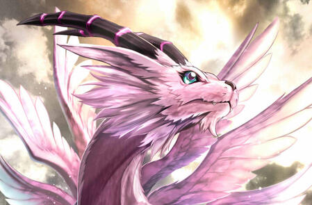 a picture of magnadramon’s face from an official card